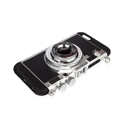 Mobilskal Silikon iPhone 7/8 Plus Kamera motiv - Svart Svart