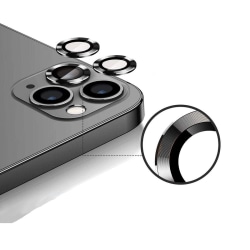 Lins/Kameraskydd Med Metallram iPhone 12 Pro Max - Grå (3-pack) grå