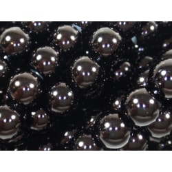 110st Vaxade Glaspärlor 8mm - Svarta svart 8 mm