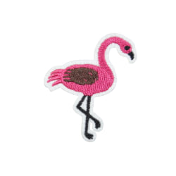 2st Tygmärken - Flamingo - Storlek 6,1cm rosa