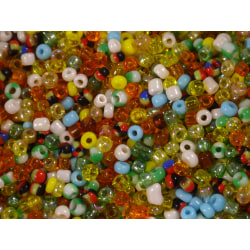 1100st Glaspärlor 2mm - Blandade Färger flerfärgad