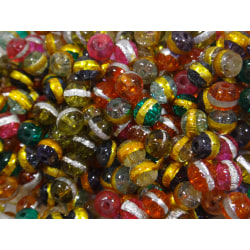 100st Glaspärlor 4mm - Blandade Färger flerfärgad 4 mm