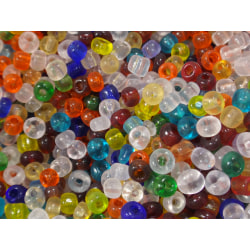 1000st Glaspärlor 2-3mm Blandade Färger flerfärgad
