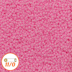 Miyuki seed beads 11/0, dyed opaque pink, 10g rosa
