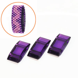 Carrier beads, 9x18mm stompärlor av akryl, lila, 20st