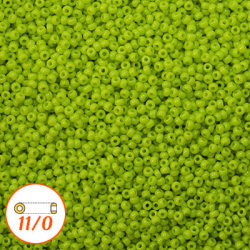 Miyuki seed beads 11/0, opaque chartreuse, 10g