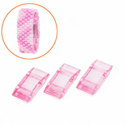 Carrier beads, 9x18mm stompärlor av akryl, rosa, 20st