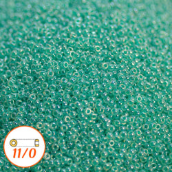 Miyuki seed beads 11/0, I-D aqua green ceylon, 10g