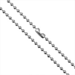 Kulkedjehalsband av rostfritt kirurgiskt stål, 2.5mm, 1st