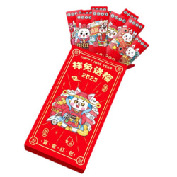 Kinesiska röda kuvert Box Kit med 12st små röda kuvert Vårfestival Fickpengar Happy Bao Kit