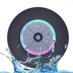 Vattentät Led Bluetooth Trådlös Högtalare Dusch Bärbar För Samsung Iphone Lg Black