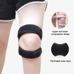 Patellar Knästöd för smärtlindring i knä, stabiliserande knä Black