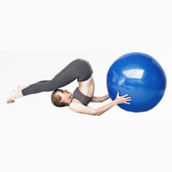Yogaboll, Scrub Explosionssäker boll för Fitness Yoga Balance blue 55cm