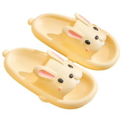 Söta tecknade sandaler sommarkudde Bekväm kanin med tjock sula yellow
