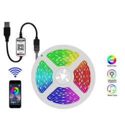 Flexibel 5m RGB LED-list / Ljusslinga / LED-Strip Bluetooth APP multifärg