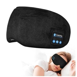 Sovmask med Hörlurar Trådlös Bluetooth 5.0 Tvättbar Svart