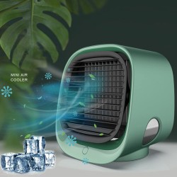 Moderni Mini Air Cooler USB AC / tuuletin ilmankostutin - vihreä Green