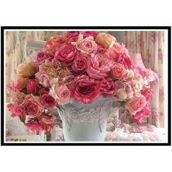 Diamond Painting Fyrkantiga Pärlor 40x50 cm 5D DIY Blommor multifärg
