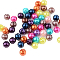 200 st akryl flerfärg pärlor 6 mm