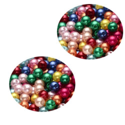 80 st akryl pärlor flerfärg 8 mm
