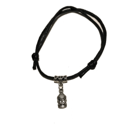 Buddha armband svart snodd justerbart unisex