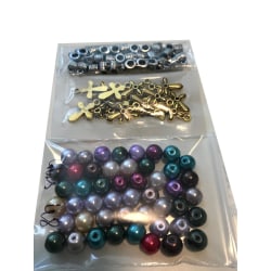100 mix pärlor olika blandade färger och design