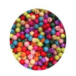 200 flerfärg 6 mm pärlor akryl matt