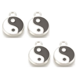 8 små yin yang emaljerade berlock
