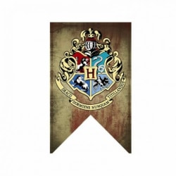 JULKLAPP Harry Potter vimpel / flagga - stor 125*75 cm - Hogwarts Hogwarts