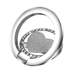 JULKLAPP Hjärtformad tunn mobilring – ringhållare mobil - silver silver