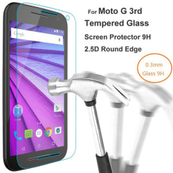 2-Pack Motorola Moto G3 (3rd Gen) Härdat Glas Skärmskydd 0,3mm Transparent