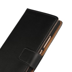 iPhone 6 Plus Läder Plånboksfodral - Svart / Brun Svart