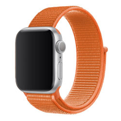 Apple Watch 38mm / 40mm / 41mm Armband Orange Nylon Svart one size