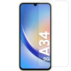 2-Pack Samsung Galaxy A34 5G Härdat Glas Skärmskydd 0,3mm Transparent