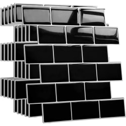 6 arkkia lämmönkestäviä seinätarroja (musta) paksunnettu kuori a