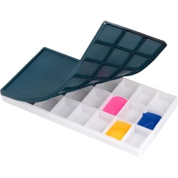 Plast Paint Box Mixing Palett med mjukt lock för akvarell Acr