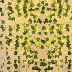 Konstgjord murgröna, 10M Leaf Fairy Lights, Konstgjorda växter med 100