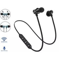 Magnetiska Trådlösa Sporthörlurar - Bluetooth 4.2 svart