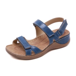bekväma platta sandaler för kvinnor blue 40
