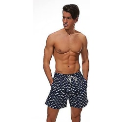 Badbyxor för män Snabbtorkande shorts med fickor small fish XXL