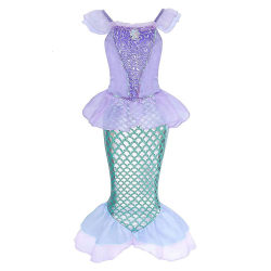 Girl Princess Dress Mermaid Girl Ariel Dress Dress A Set 04 5T