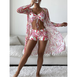 Tropical Allover Print Bikini 3pack L