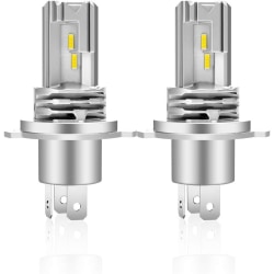 H4 LED-lampa 6500K för bilstrålkastare Halvljus, ersättningshalogenlampa och xenonstrålkastare (2st)-jbk