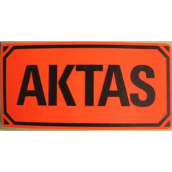 50 st AKTAS-etiketter, emballageetiketter Röd