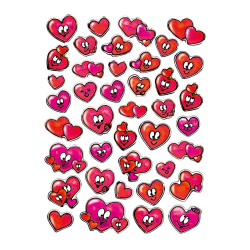 Stickers Herma 5371 Hjärtan med ögon Röd