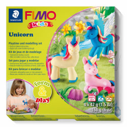 Modellera Fimo Kids Unicorn (Enhörning), 4x42gram multifärg