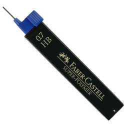 Blyertsstift Faber-Castell Super-Polymer 0,7mm,12 stift/tub 2B grå