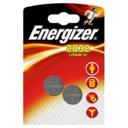 Batteri Energizer Lithium CR2032 (knappcell) 3V, 2/fp multifärg