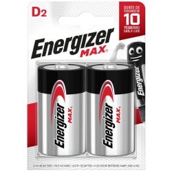 Batterier Energizer Max Alkaliska D LR20/E95 2/fp multifärg