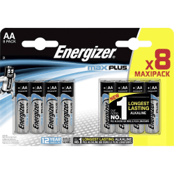 Batterier Energizer Max Plus AA LR6/E91 8/fp multifärg